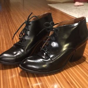 Jeffrey Campbell Black Leather Booties size 6.5